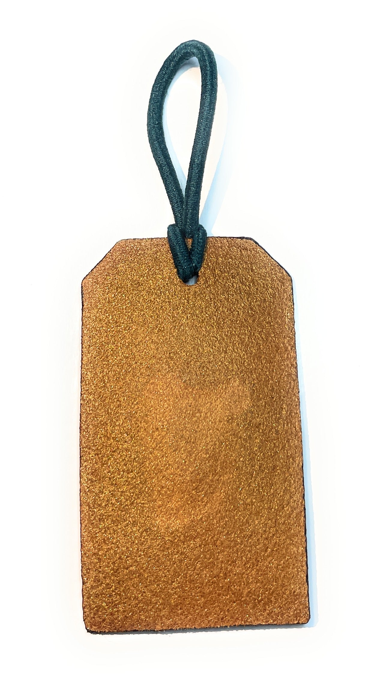 Gold Harp Leather Luggage Tag