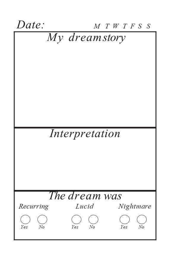 Dream & Sleep Tracker Journal Printable