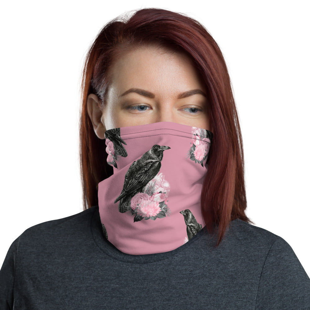 Dusty Pink Raven Neck Gaiter Mask