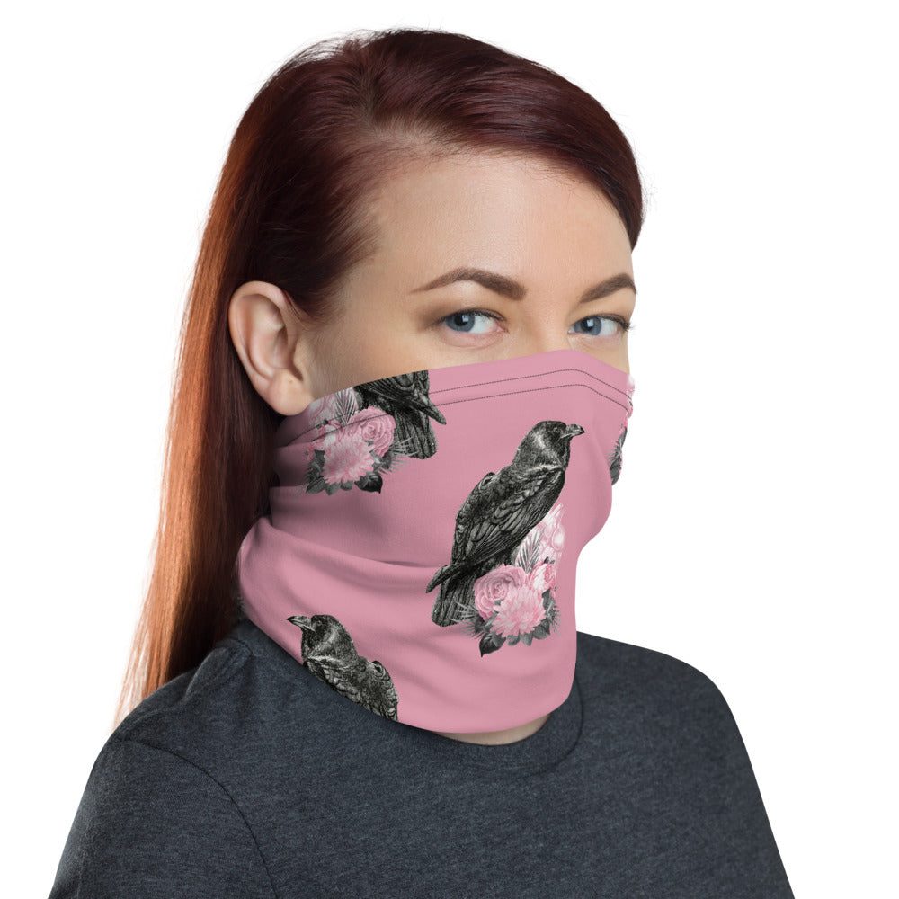 Dusty Pink Raven Neck Gaiter Mask