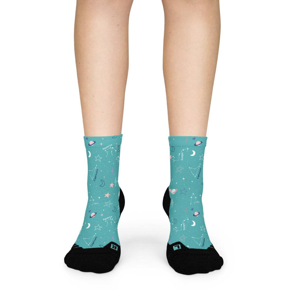 Zodiac Aqua Blue Ankle socks