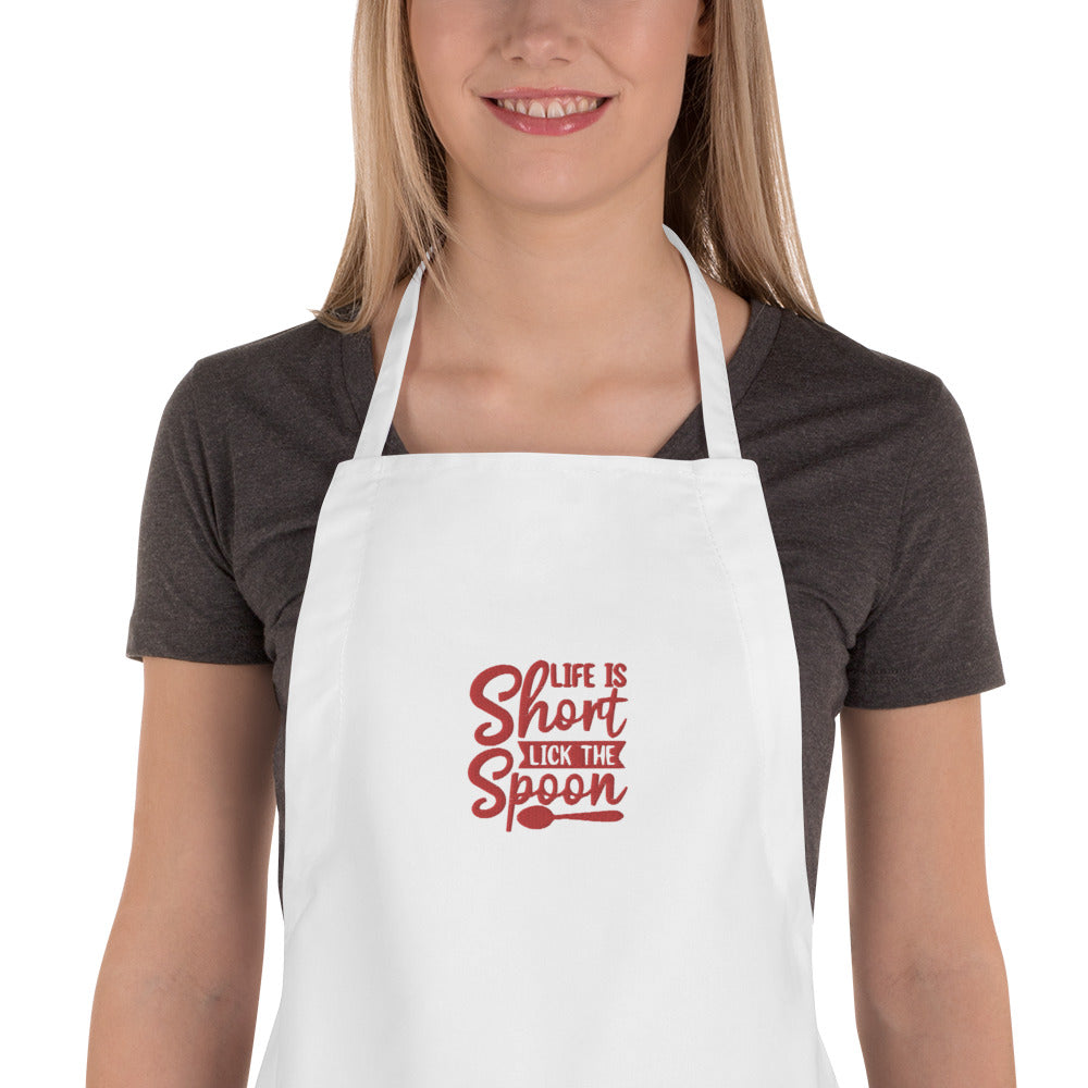Lick the Spoon Embroidered Apron