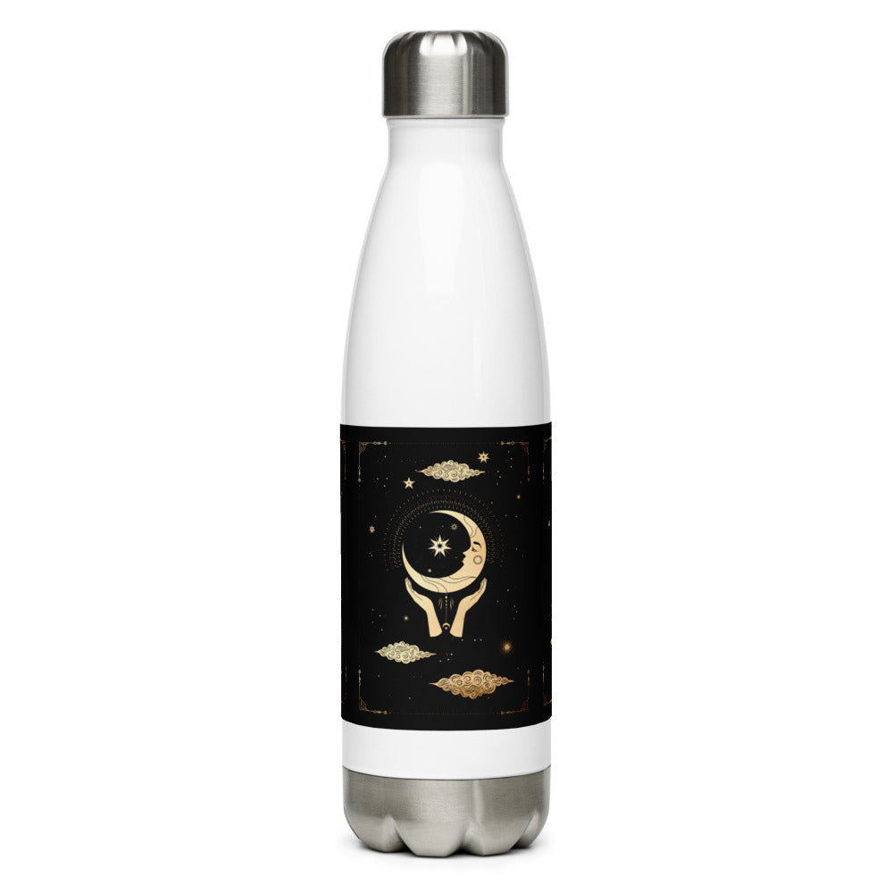 Black Magic Moon Stainless Steel Water Bottle