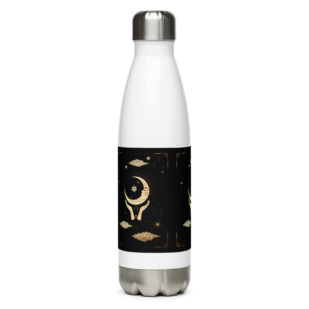Black Magic Moon Stainless Steel Water Bottle