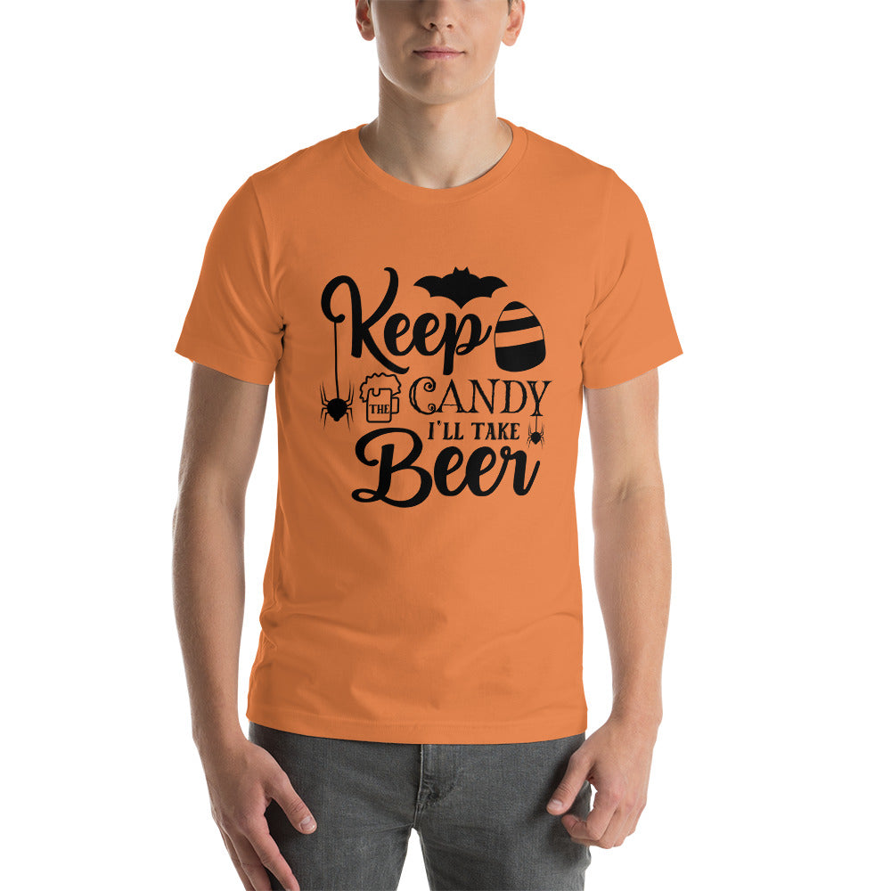 Keep The Candy I'll Take Beer Short-Sleeve Mens T-Shirt