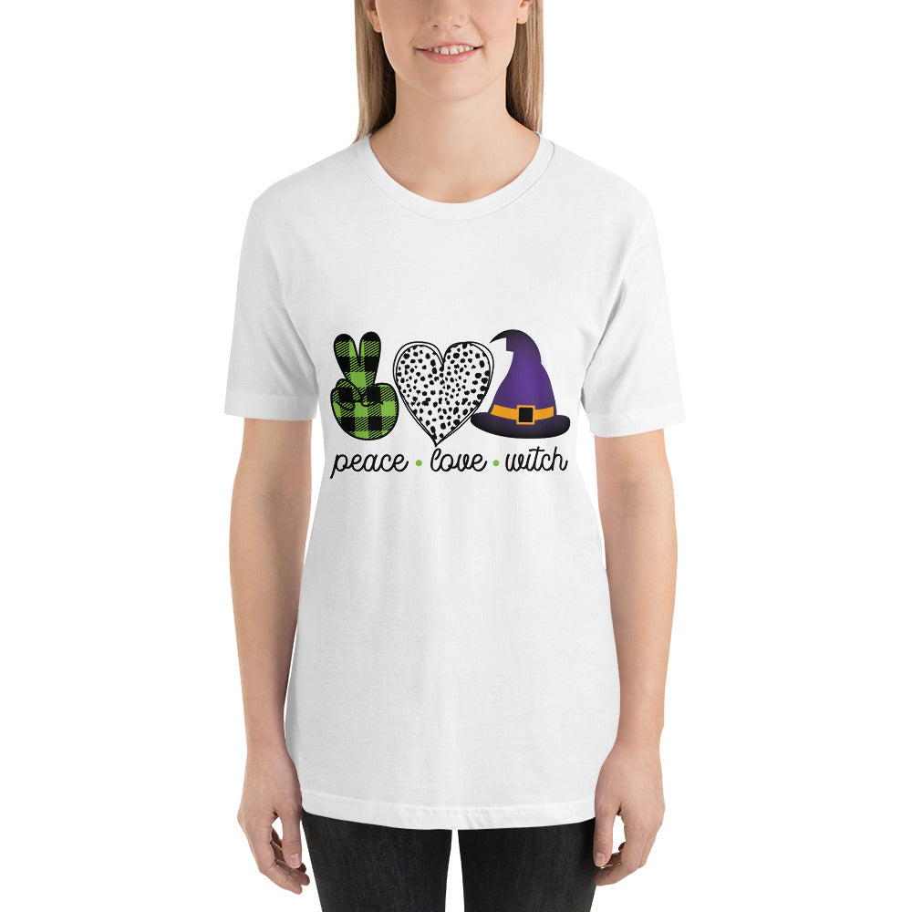 Peace, Love, Witch Short-Sleeve Womens T-Shirt