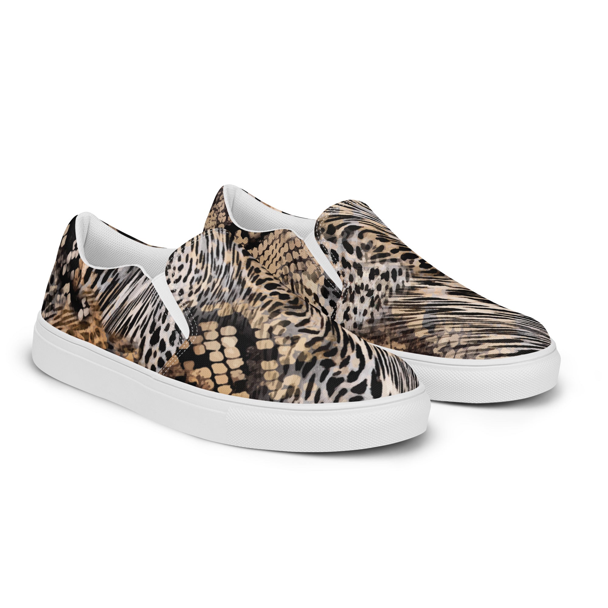 Leopard and Snake Skin Women’s slip-on canvas shoes